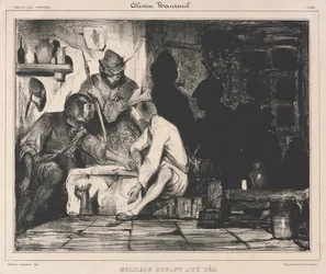 Soldats jouant aux dés