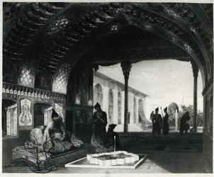 La salle des miroirs dans le palais du Sardar d