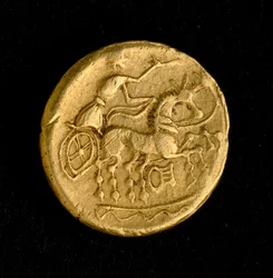 Art celtique : statère des Séquanes, monnaie d