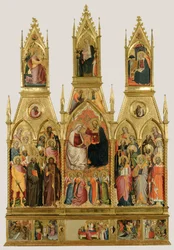 Polyptyque avec le Couronnement de la Vierge et des saints