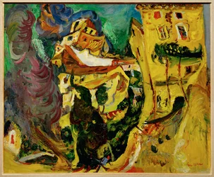 Paysage à Cagnes (peinture sur toile)