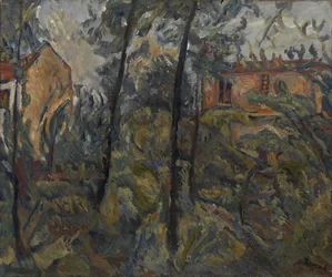 Paysage avec maisons, vers 1918