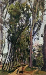 Paysage avec fermier