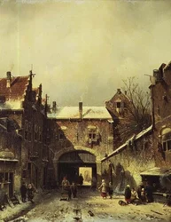 Une ville hollandaise en hiver