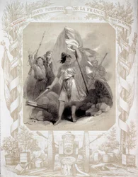 Allégorie aux chants patriotiques de la France. Dessin de Bour (19e siècle). Paris, B.N.
