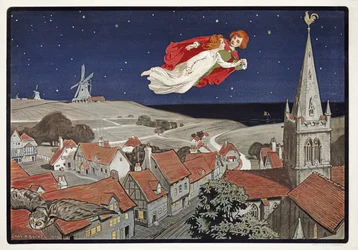 Peter et Wendy volant de Peter Pan par J M Barrie, pub.1904