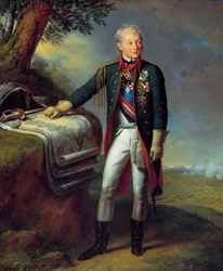Maréchal généralissime prince Alexandre Souvorov, soldat russe, 1815