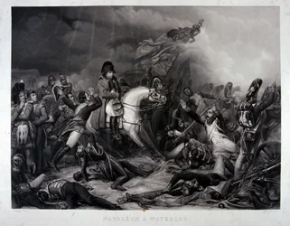 Napoléon (1769-1821) à la bataille de Waterloo, 1815