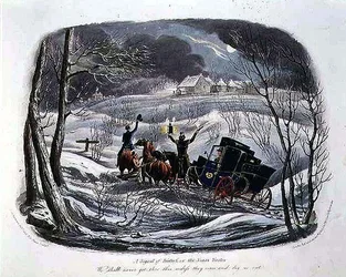 Un signal de détresse, ou le visiteur de Noël, gravé par R.G. Reeve, pub. par Thomas McLean