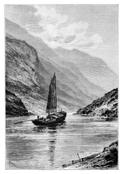 Le fleuve Yangtsé supérieur, Chine, 1895