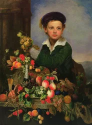 Garçon avec nature morte, vers 1855 (huile sur toile)