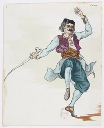 Holmès - La montagne noire - costume designs by Charles Bianchini - 05. Danse