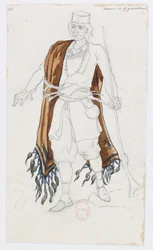 Holmès - La montagne noire - costume designs by Charles Bianchini - 10a. Choeurs et figuration