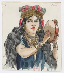 Holmès - La montagne noire - costume designs by Charles Bianchini - 12. Choeurs