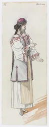 Holmès - La montagne noire - costume designs by Charles Bianchini - 22. Helena