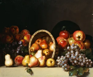 Pommes, poires, prunes et raisins