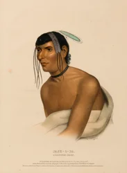 JACK-O-PA. A CHIPPEWA CHIEF, extrait de History of the Indian Tribes of North America (Histoire des tribus indiennes d