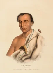 ON-GE-WAE. A CHIPPEWA CHIEF, extrait de History of the Indian Tribes of North America (Histoire des tribus indiennes d