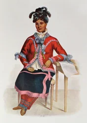 Tshusik, une femme Chippeway, 1827, illustration de 