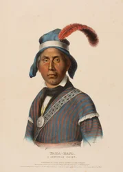 YAHA-HAJO. A SEMINOLE CHIEF, extrait de History of the Indian Tribes of North America (Histoire des tribus indiennes d