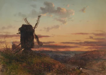 Paysage avec moulin à vent