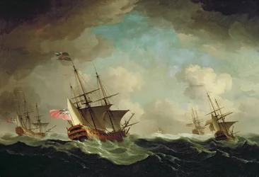 Une escadre au vent, vers 1750