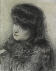 Une fille penchée sur une chaise, 1881