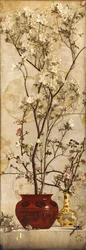 Nature morte avec azalées dans un pot chinois