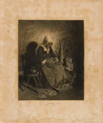 Vieille femme assise