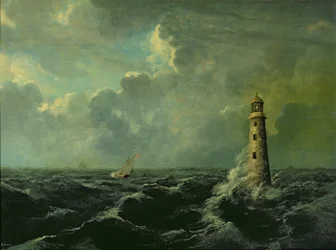 Paysage marin avec phare