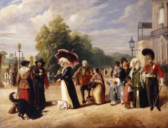 Hyde Park Corner avec la résidence du duc de Wellington