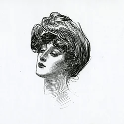 Une fille Gibson, vers 1902