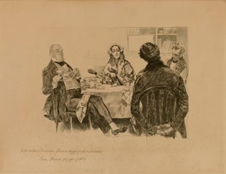 M. et Mme Micawber, David Copperfield et Traddles, extrait de "David Copperfield".