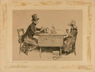 Tom Pinch et sa sœur, tiré de "Martin Chuzzlewit".