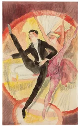 Dans le vaudeville : deux danseurs