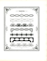 Motifs de chaînes décoratives et bordures ornementales (imprimé)