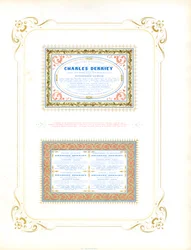 Magnifiques spécimens de certificats avec impression multicolore (impression)