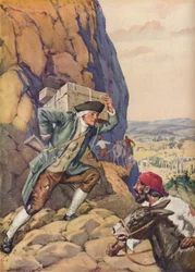 James Bruce aide son suiveur, vers 1925