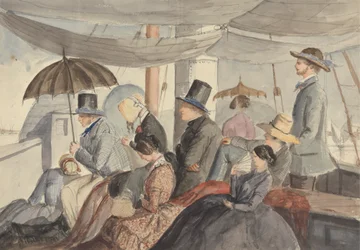 Passagers à bord du vapeur du Nil
