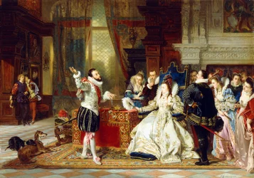 Sir Walter Raleigh et la reine Elizabeth, 1875