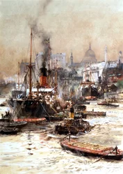 La Tamise en dessous de St Pauls