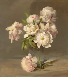 Pivoines dans un vase, vers 1885 (huile sur toile)