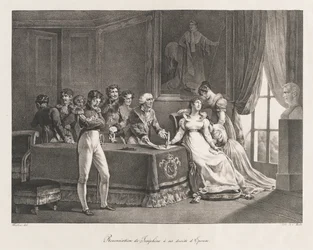 Joséphine renonçant à ses droits, début du 19ème siècle (lithographie)