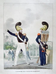 Uniforme de sapeur-pompier militaire, France, 1823