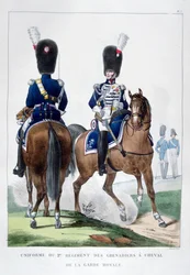 Uniforme du 2e Régiment de Grenadiers à Cheval, France, 1823
