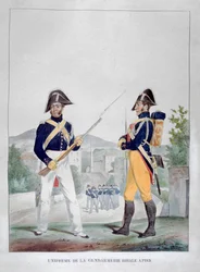Uniforme des gendarmes royaux à pied, France, 1823