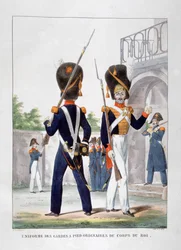 Uniformes des fantassins du corps royal français, 1823