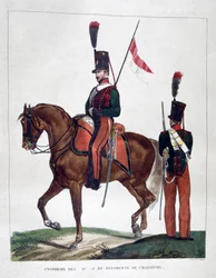 Uniformes du 9e et 10e régiment de chasseurs montés, 1823
