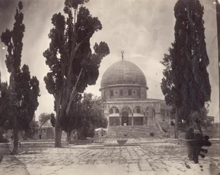 Le Dôme du Rocher sur le Haram al Sharif à Jérusalem, vu du sud, 1870
