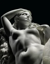 Une figure grandeur nature de Rhodopis sur socle, 1862